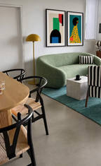 Set of 2 Modern Art Prints – Bauhaus Colours & Confident Colourful Black Woman Gallery Set