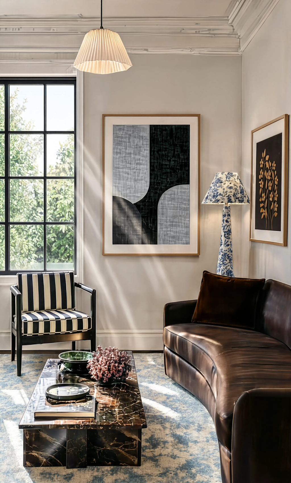 Set of 2 Shadowy Burgundy Floral + Monochrome | Moody Botanical Wall Art Prints 50×70 cm
