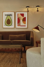 Set of 2 Green Abstract Wall Art Prints – Avocado & Vivid Geometry Gallery Set