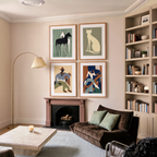 Set of 4 Wall Art Prints – Figurative Abstract Forms, Contemplative Figure & Graceful Silhouettes Collection