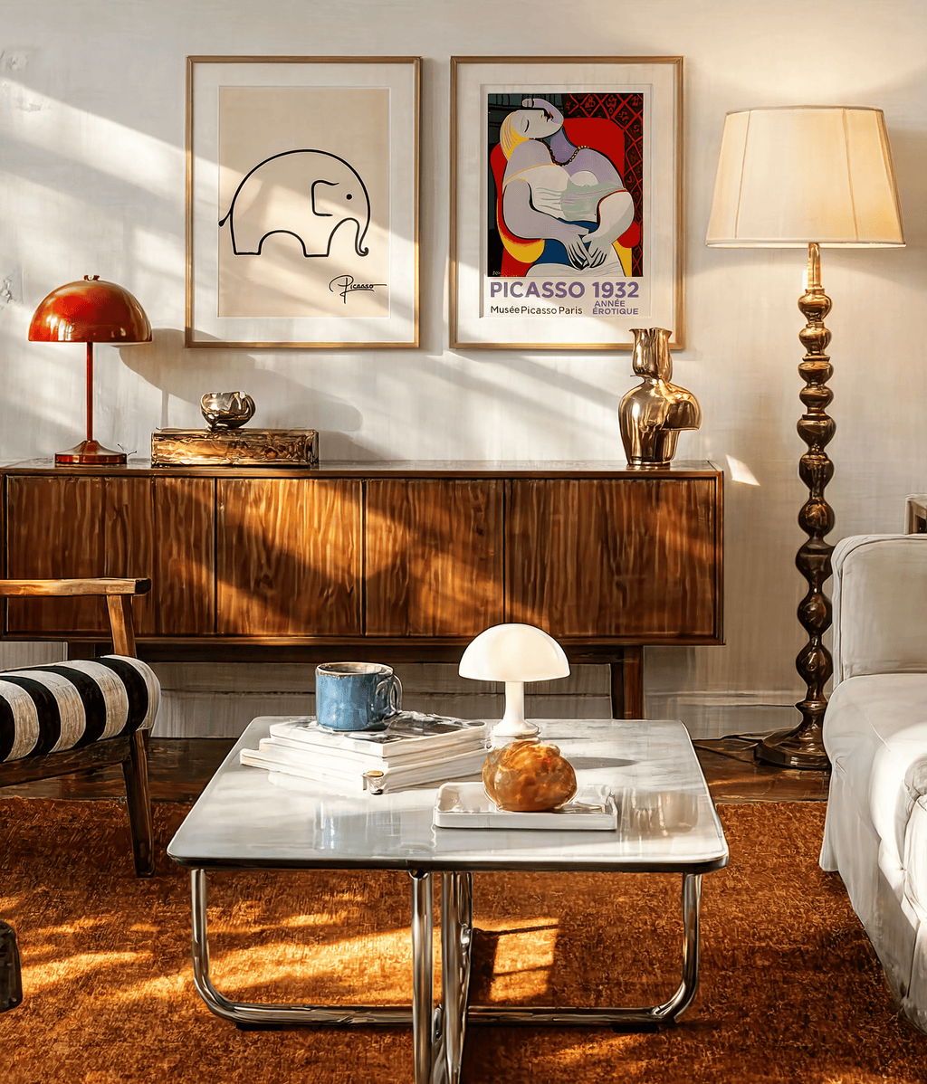 Set of 2 Picasso Art Prints – Elephant II & Musée Picasso Paris 1932 Exhibition Poster Gallery Set