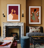 Set of 2 Wall Art Prints | Terracotta Tulip & Planes of Light and Shadow