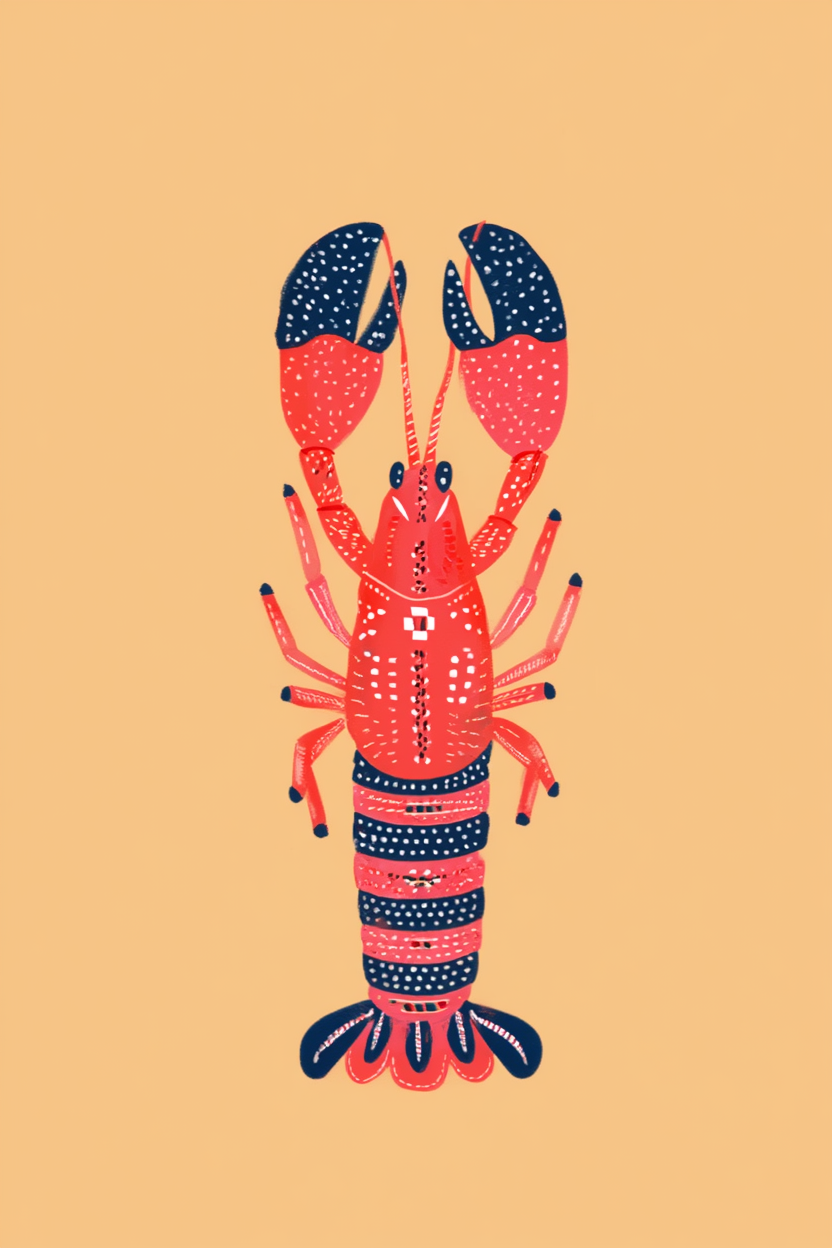 Set of 4 Seafood Prints – Coastal Kitchen & Dining Wall Art