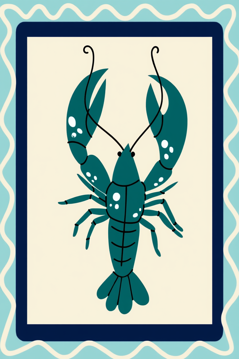 Set of 4 Kitchen Wall Art Prints – Pasta, Lobster, Tomatoes & ‘Bon Appétit’