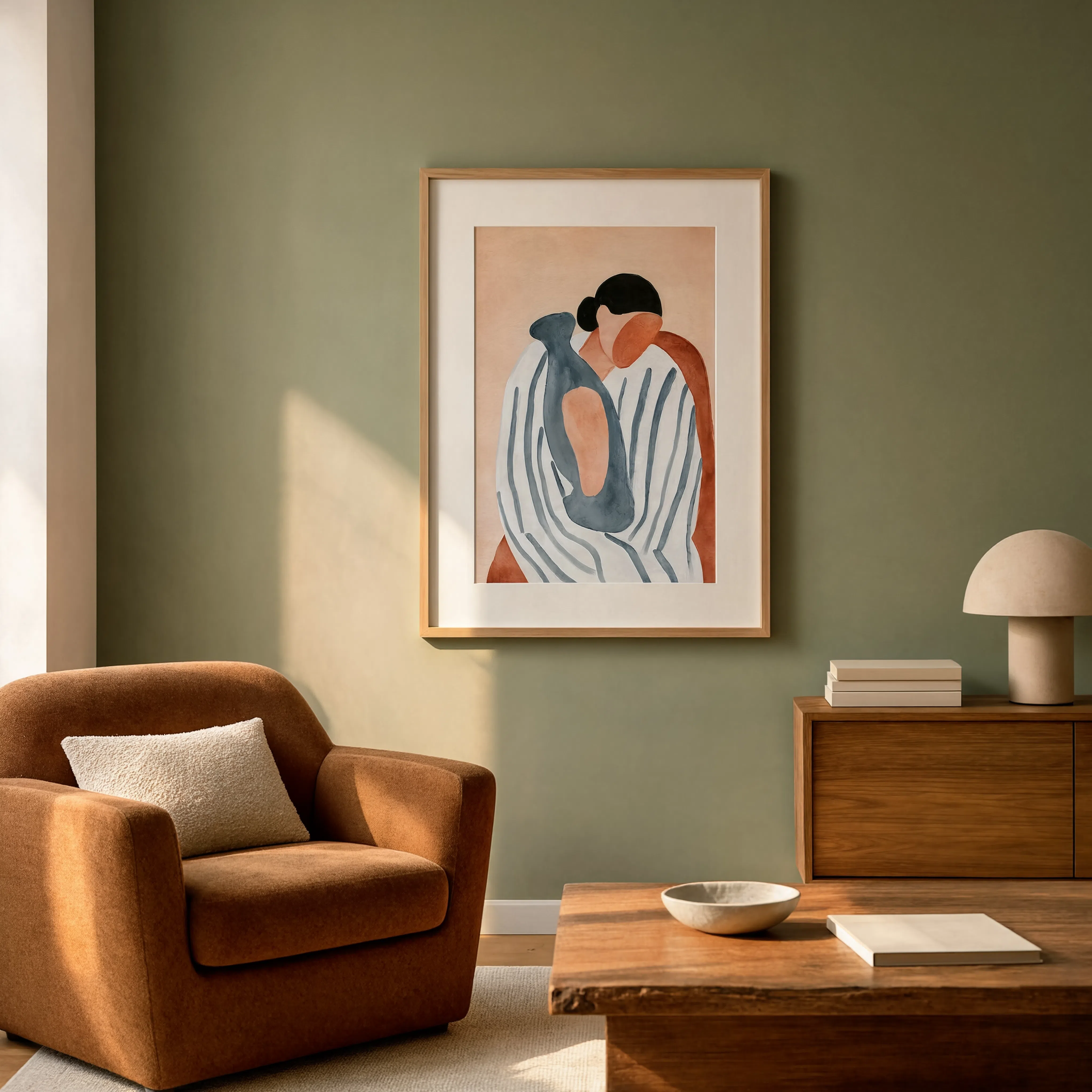 Watercolor Figure with Blooms II | Contemporary Figurative Art Print