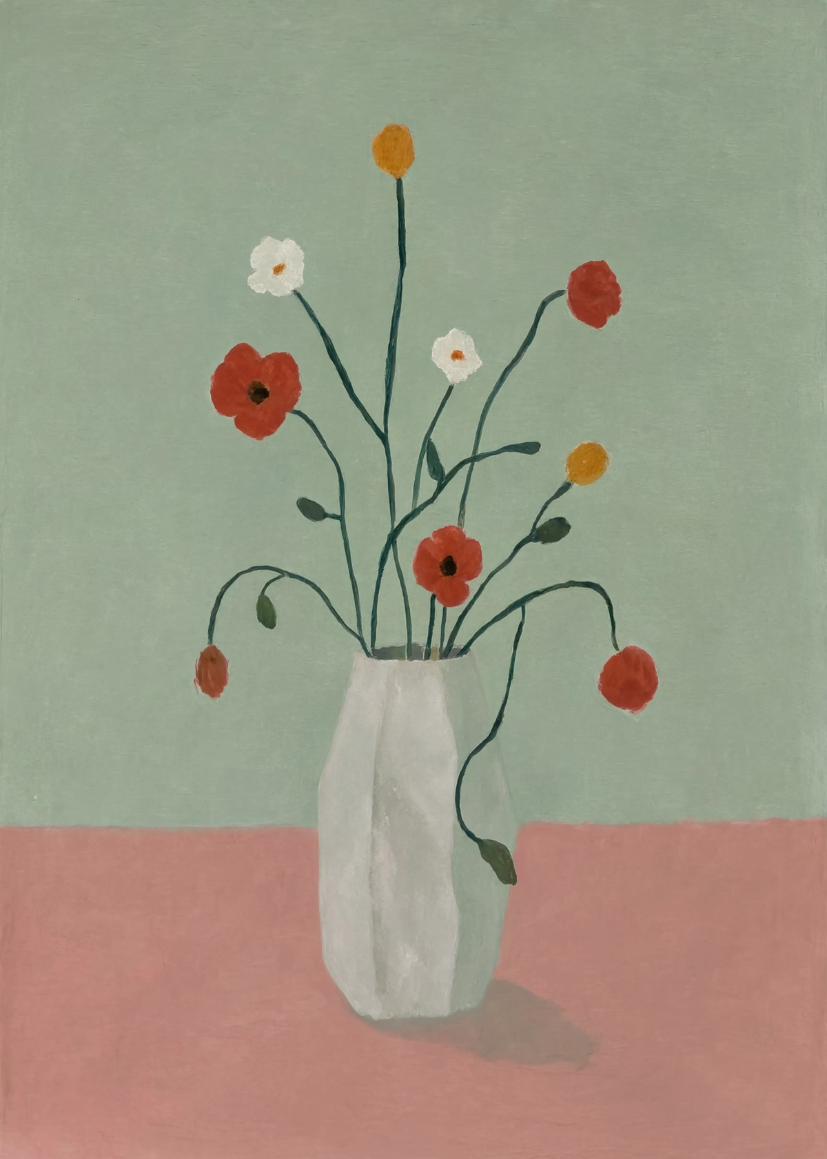 Loose Watercolor Florals I | Contemporary Floral Wall Art Print