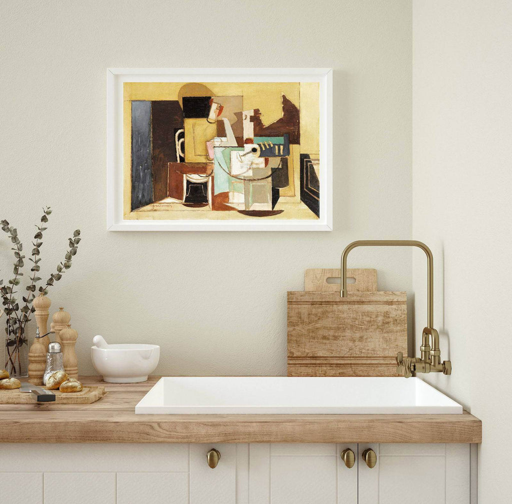 Louis Marcoussis - Personnage Assis À Une Table Ronde - Hakyarts