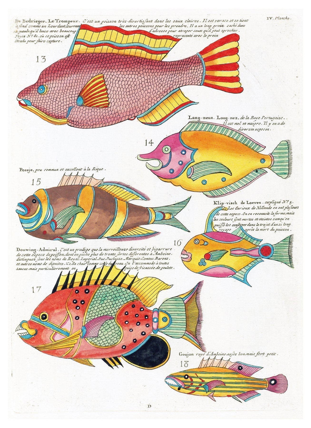Louis Renard - Poissons Plate 47 Poster