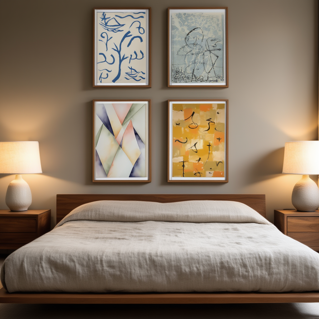 Set of 4 Paul Klee Prints – Modern Abstract Art Wall Decor - Hakyarts