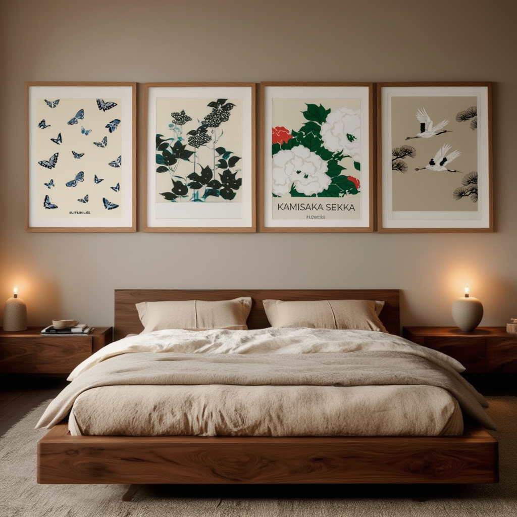 Set of 4 Kamisaka Sekka Prints – Japanese Art & Design Wall Décor - Hakyarts
