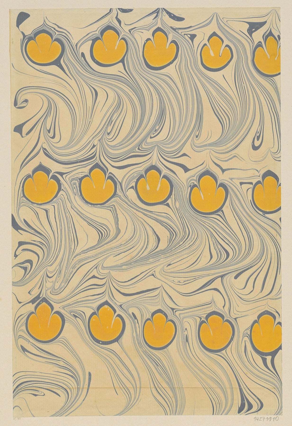 Marmorpapier by Eduard Gabelsberger (1890–1907) – Historic Marbled Paper Art Print