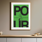 Slow Pour Matcha – Modern Minimalist Art Print