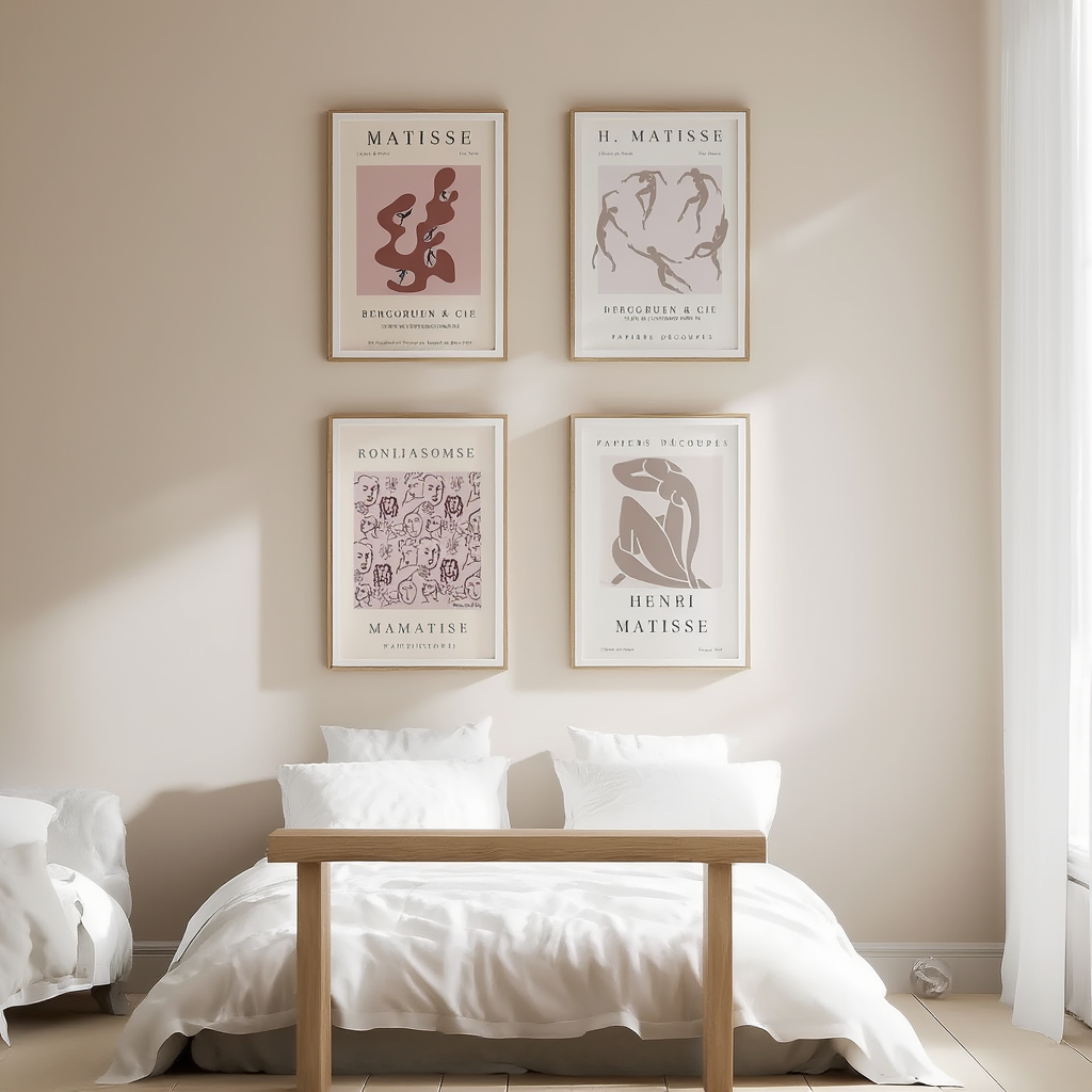 Set of 4 Art Prints – Matisse-Inspired Collection - Hakyarts