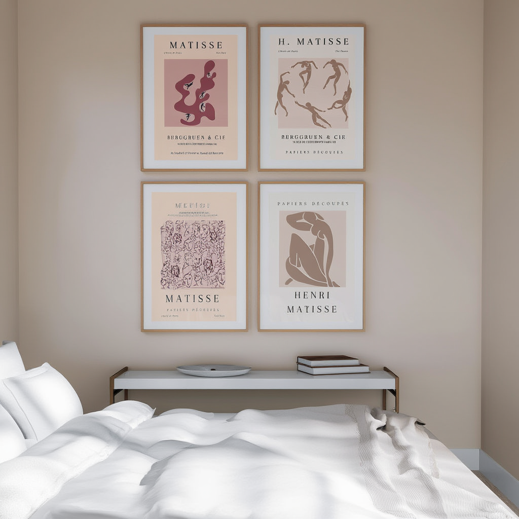Set of 4 Art Prints – Matisse-Inspired Collection - Hakyarts