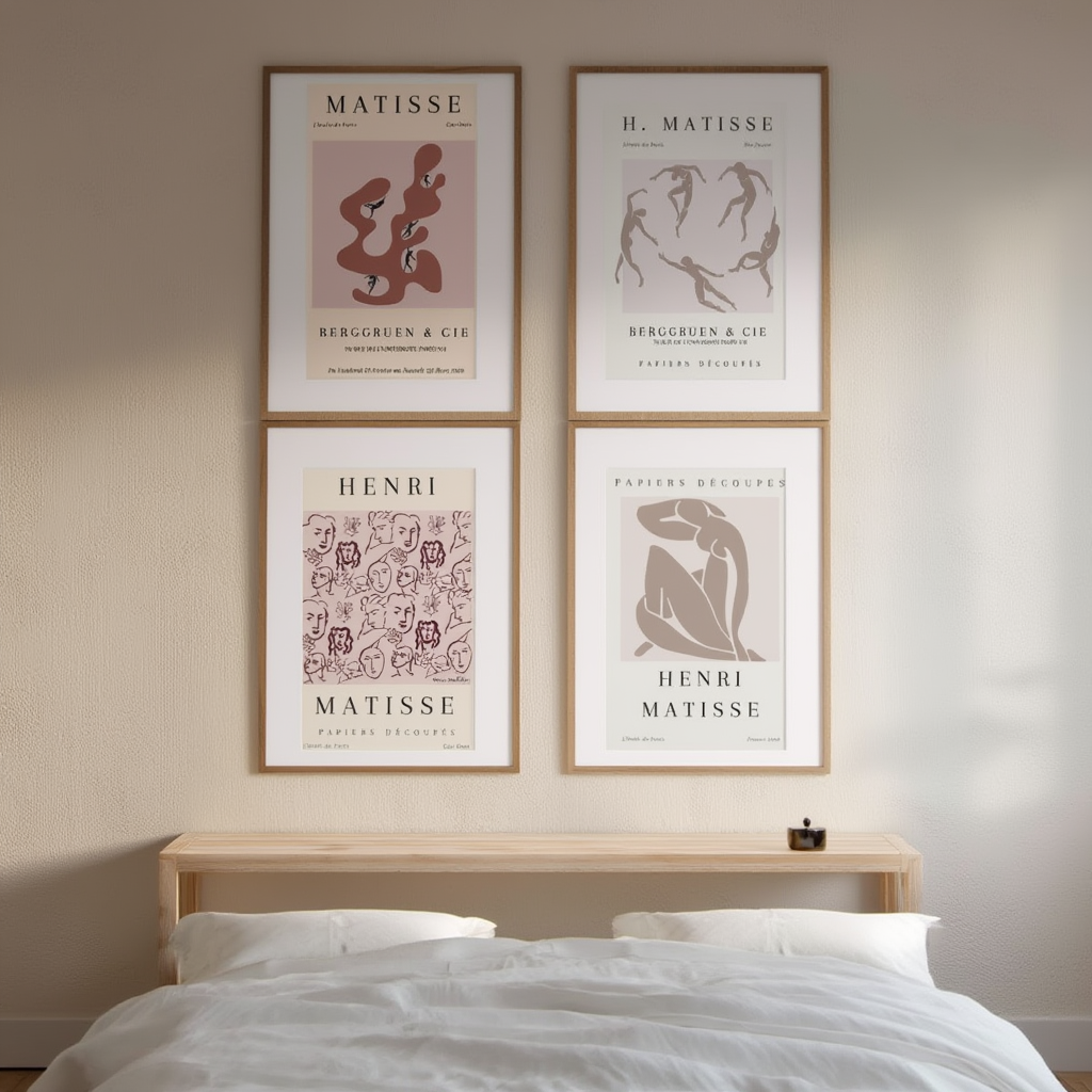 Set of 4 Art Prints – Matisse-Inspired Collection - Hakyarts