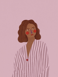 Colourful Cheeks Muse | Modern Figurative Art Print