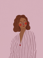 Colourful Cheeks Muse | Modern Figurative Art Print