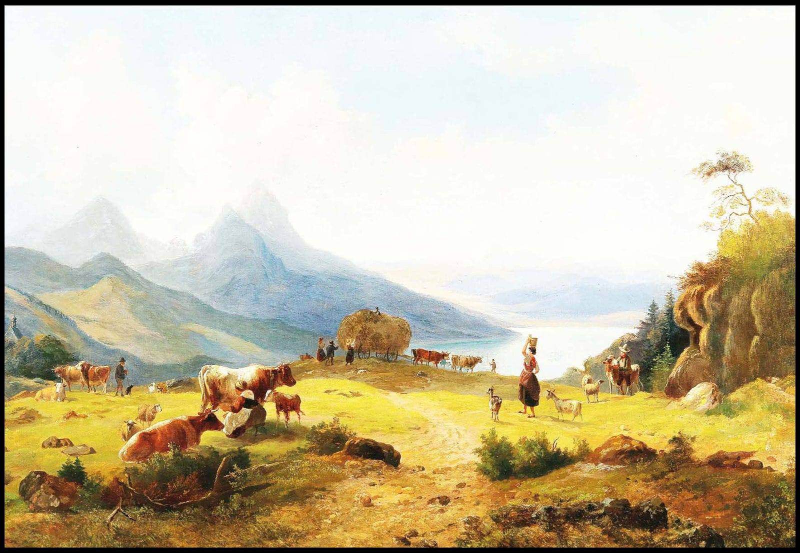 Max Joseph Wagenbauer - An Idyllic Mountain Landscape - Hakyarts