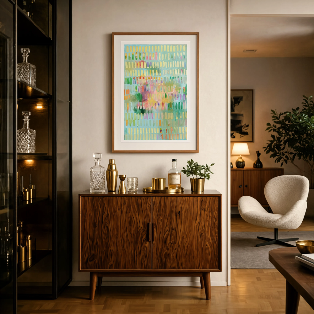 Dashed Pastel Abstract Variation | Modern Abstract Wall Art