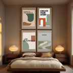 Set of 4 Motivational Prints – Inspirational Wall Art for Home & Office - Hakyarts