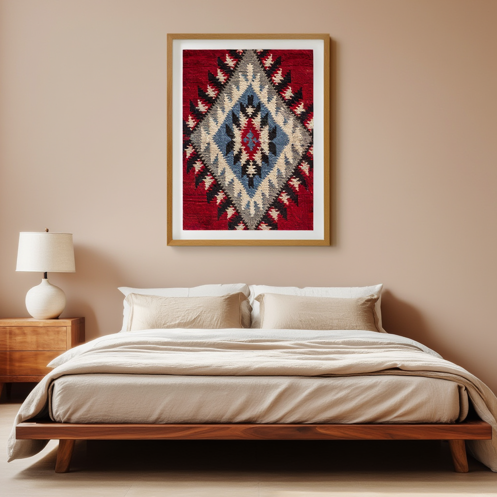 Navajo Ganado Print I | Southwestern Textile Art Print