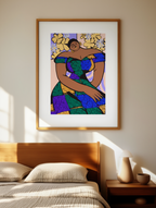 Gorgeous Black Woman – Folk Art Illustration Print