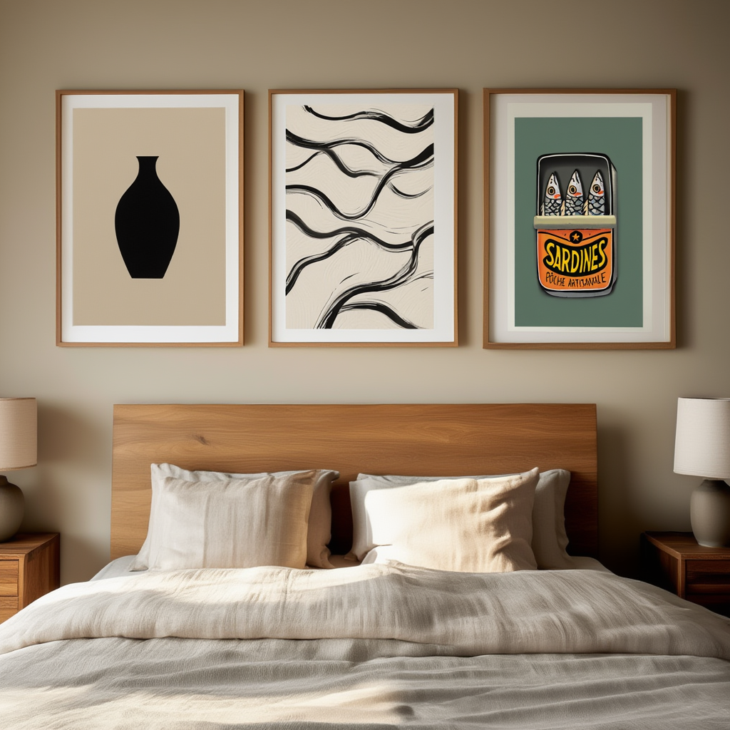Set of 3 Neutral Tones – Minimalist Abstract Wall Art Prints - Hakyarts