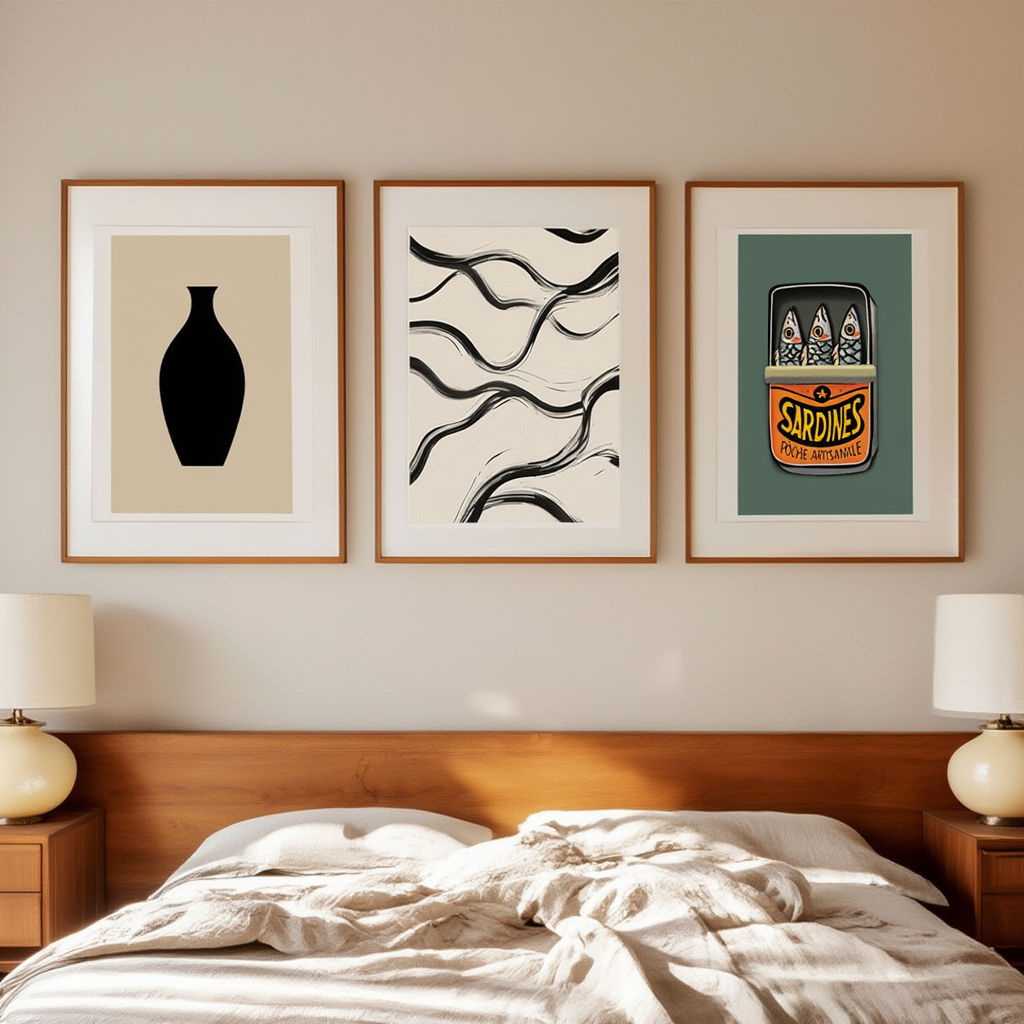 Set of 3 Neutral Tones – Minimalist Abstract Wall Art Prints - Hakyarts