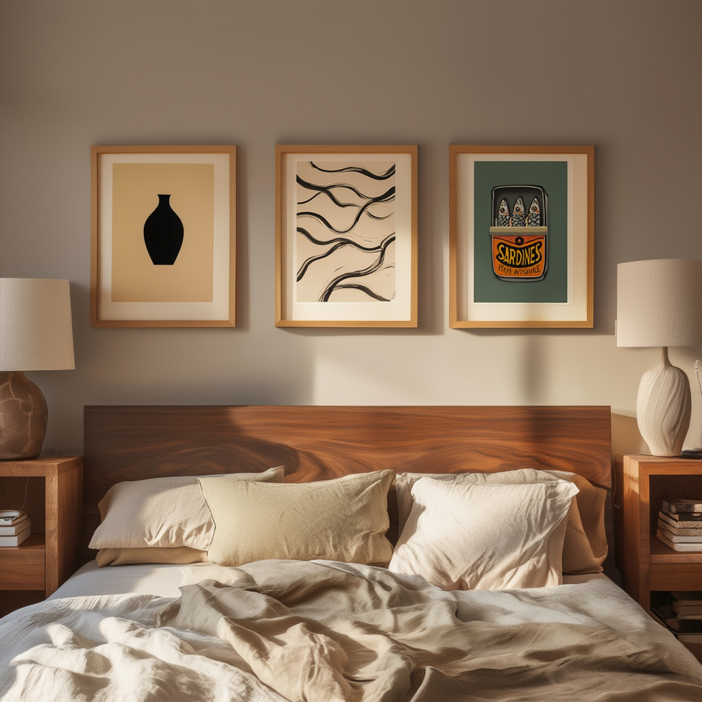 Set of 3 Neutral Tones – Minimalist Abstract Wall Art Prints - Hakyarts