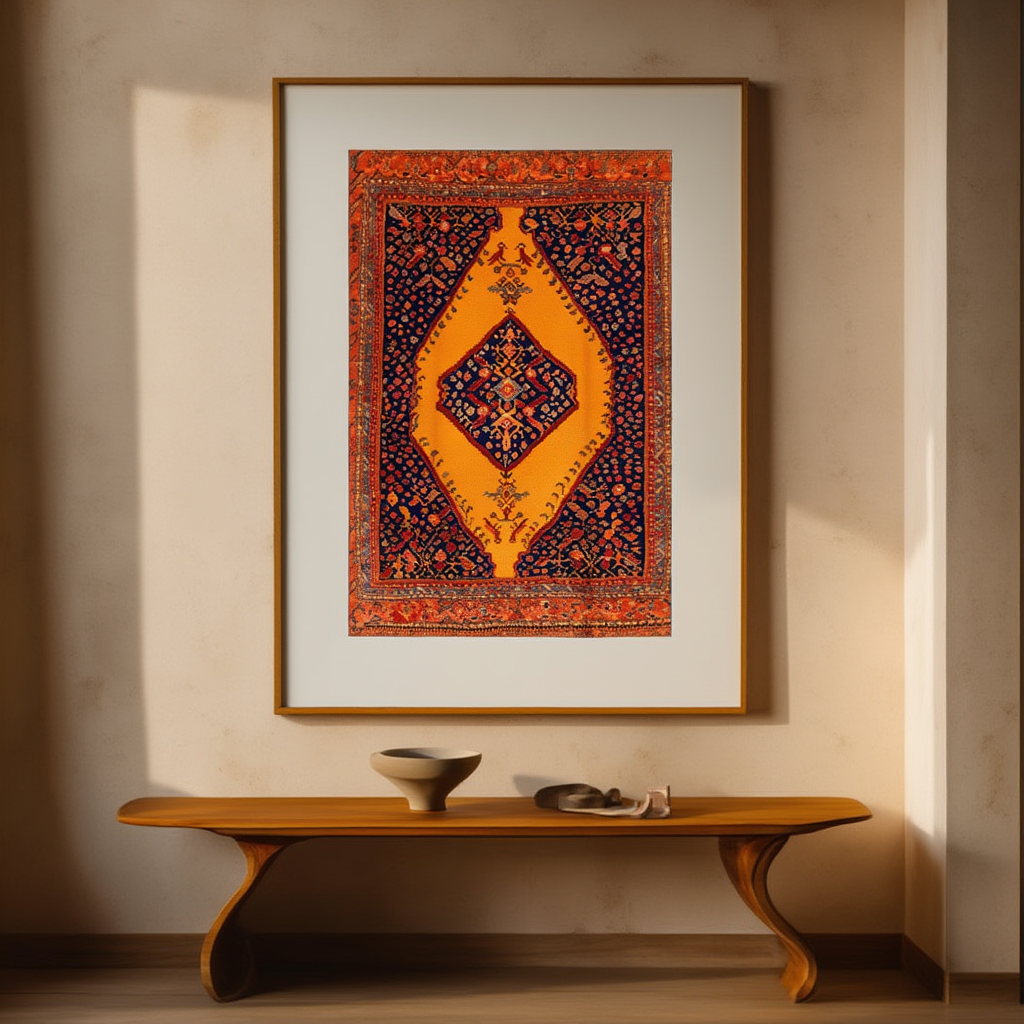 Vibrant Oushak – Saffron Orientalist Rug Print