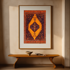 Vibrant Oushak – Saffron Orientalist Rug Print