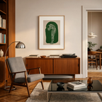 Green Striped Figure | Contemporary Figurative Wall Art