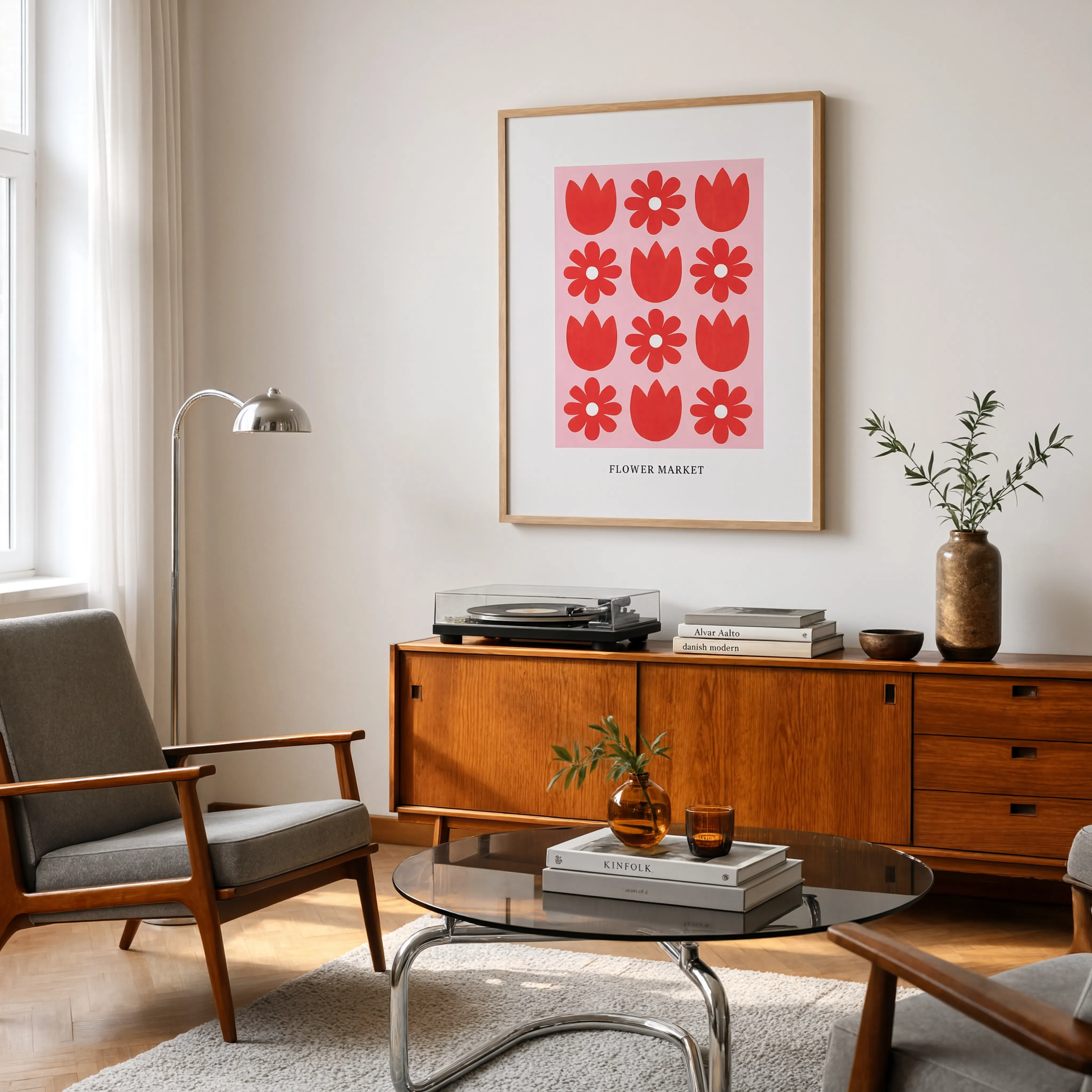 Flower Market Tulips | Contemporary Floral Wall Art