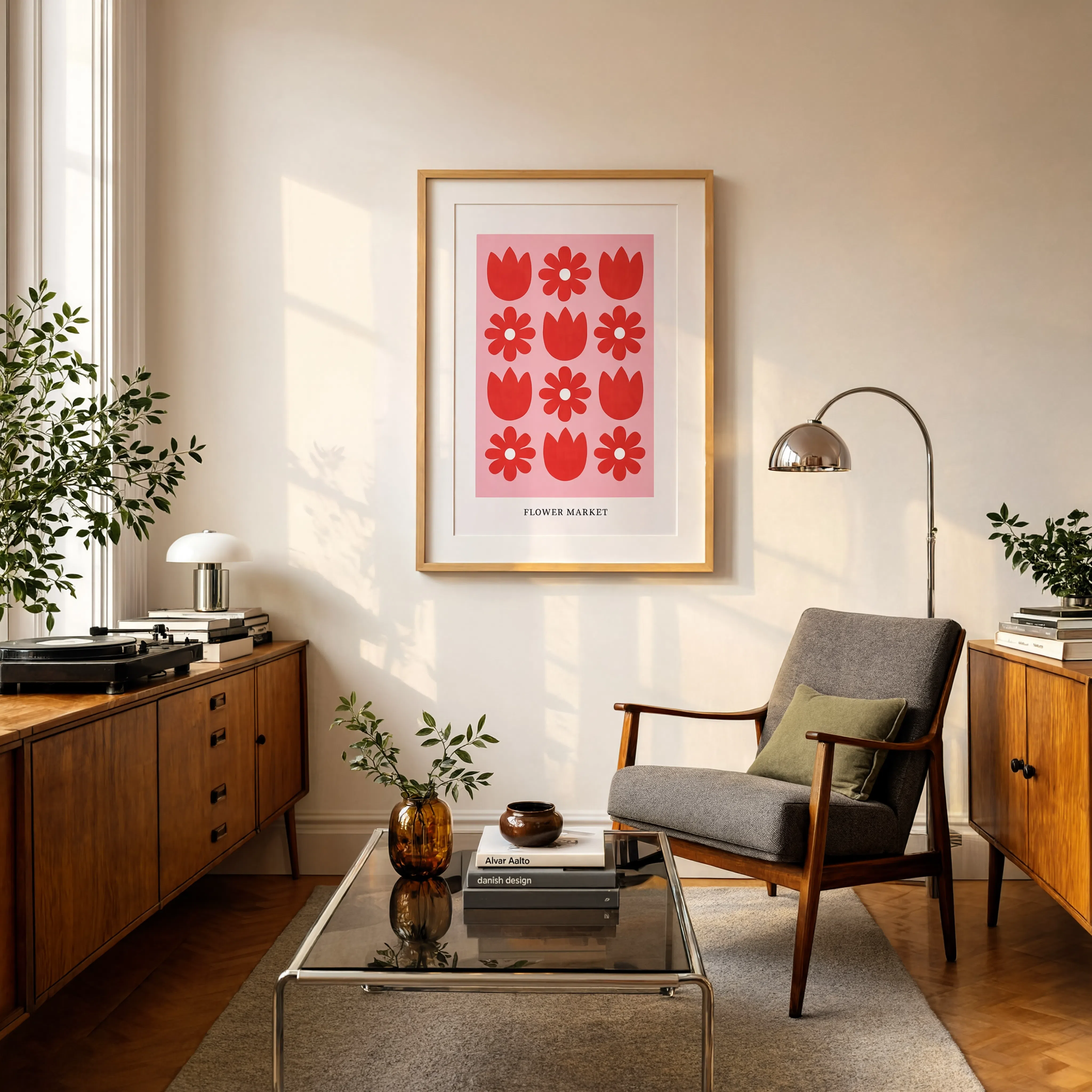 Flower Market Tulips | Contemporary Floral Wall Art