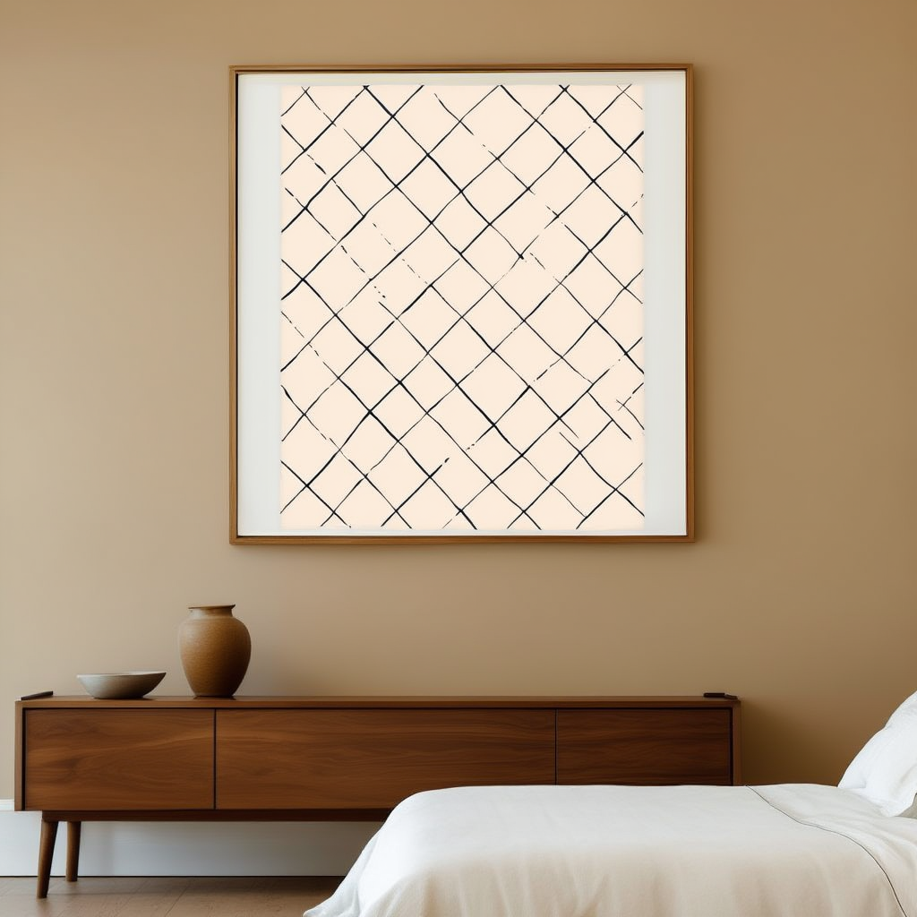 Berber Print – Minimal Grid | Modern Berber Rug-Inspired Art Print