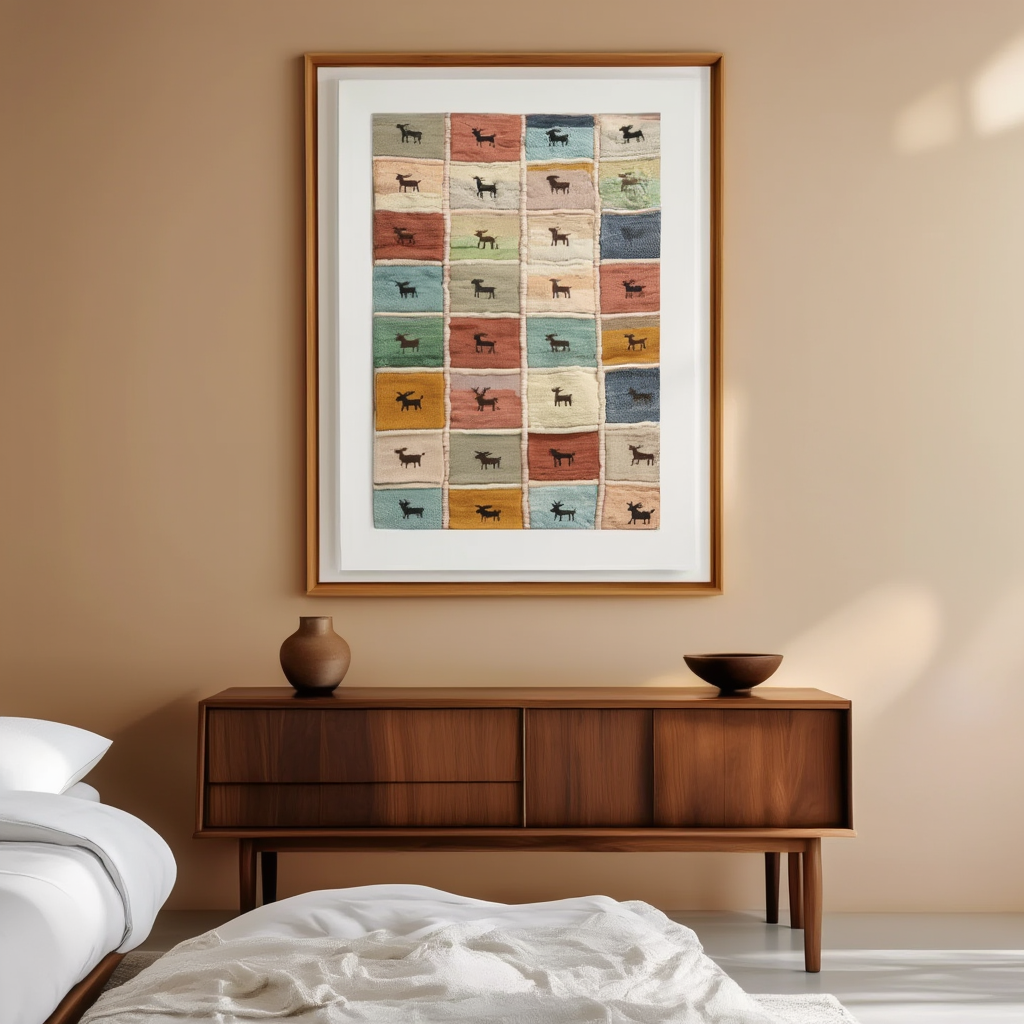 Gabbeh Folk Art Poster 4 | Tribal-Inspired Art Print