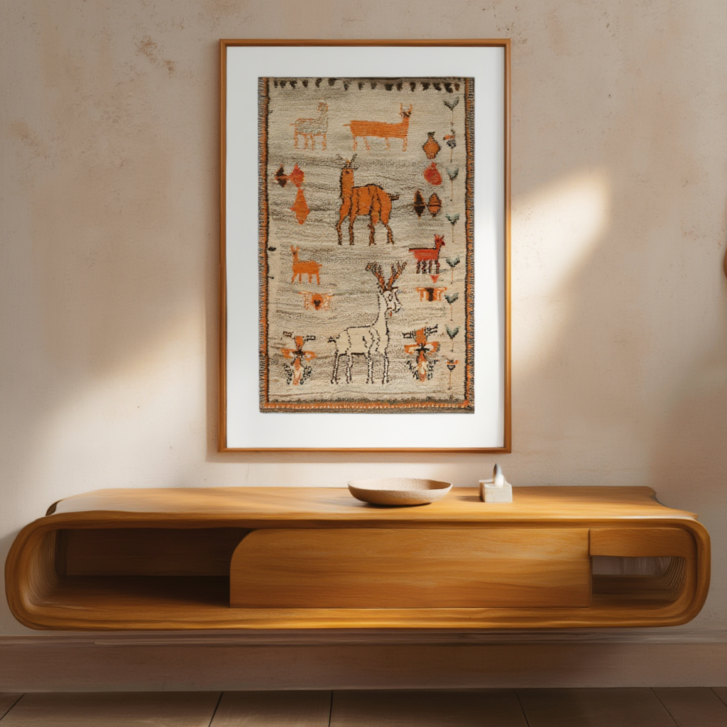 Gabbeh Folk Art Poster 3 | Tribal-Inspired Art Print