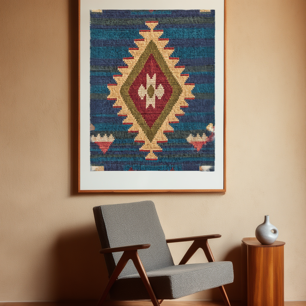 Kilim Print 1 | Geometric Kilim Rug-Inspired Art Print