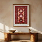 Red Baluchi Rug Variation | Orientalist Art Print Collection