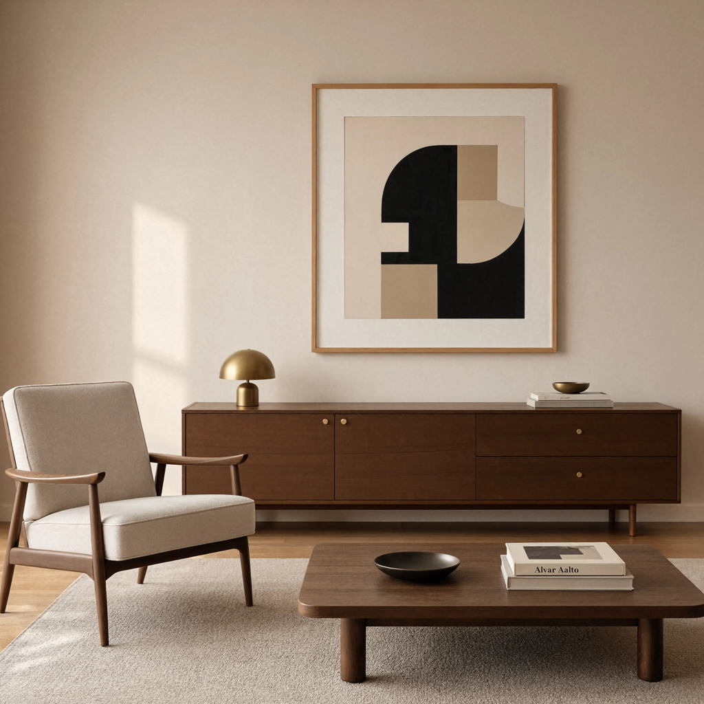 Structured Neutral Forms | Minimalist Contemporary Wall Art Print