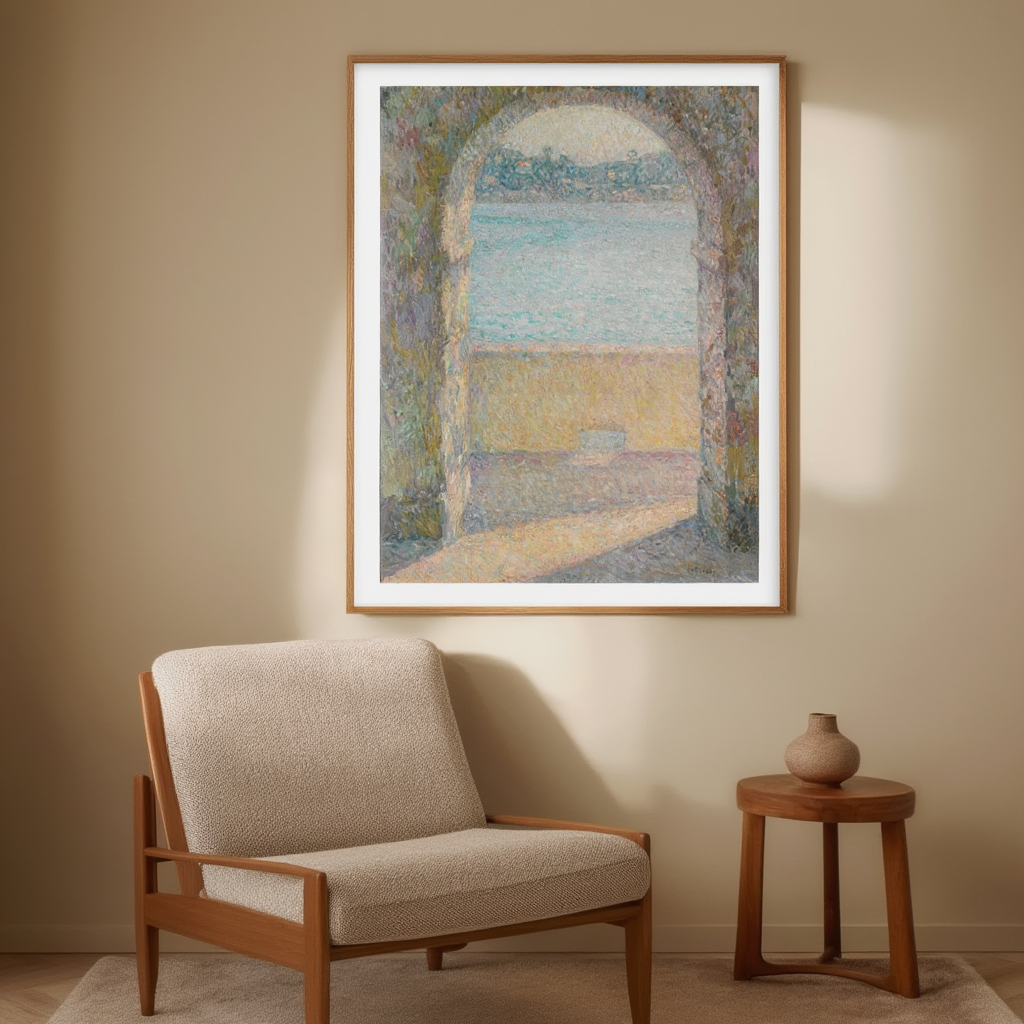 La Porte de la Mer, Villefranche-Sur-Mer (1926) by Henri Le Sidaner – Coastal Landscape Art Print