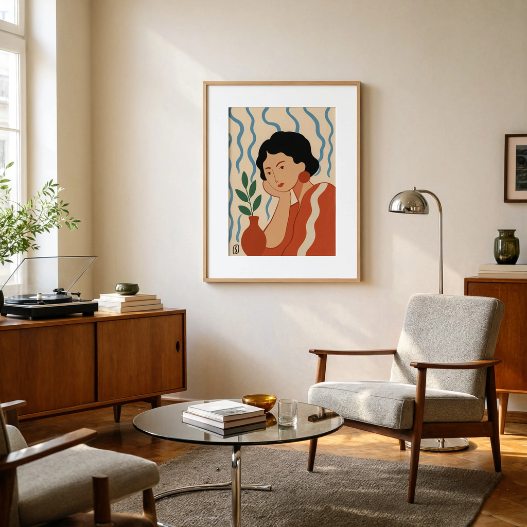 Painterly Portrait Variation | Contemporary Abstract Portrait Wall Art