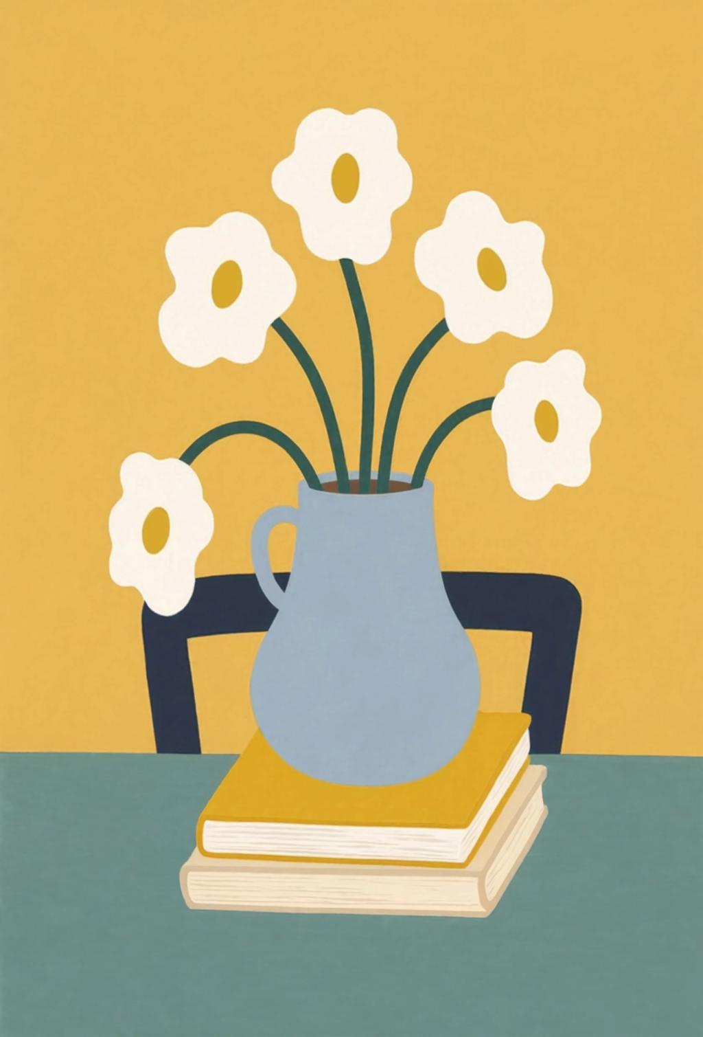Floral Print in Sunlit Kitchen | Contemporary Botanical Kitchen Wall Art