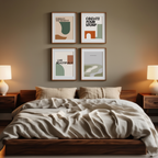 Set of 4 Motivational Prints – Inspirational Wall Art for Home & Office - Hakyarts