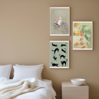 Set of 3 Dancing Black Cats, Cycling Cat & Still Life Illustration Prints – Whimsical Wall ArtSet of 3 Quiet Moments – Le Chat Noir Lamp Art Prints – Minimalist & Whimsical Wall Art (Copy) - Hakyarts