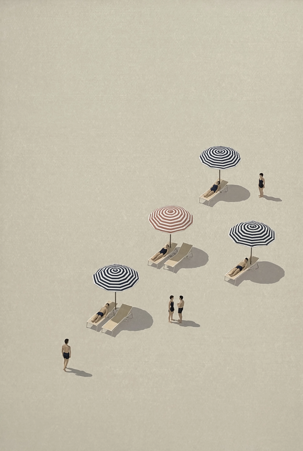 Minimalist Beach Variation | Modern Coastal Landscape Art