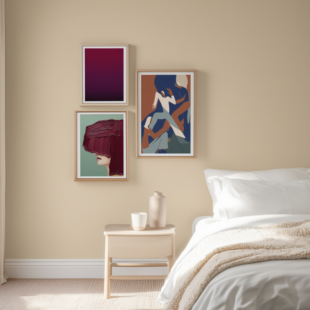 Set of 3 Red Undertones Art Prints – Bold & Contemporary Wall Decor - Hakyarts