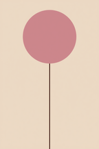 Set of 3 Round Pink Minimalist Prints – Modern Abstract Wall Art - Hakyarts