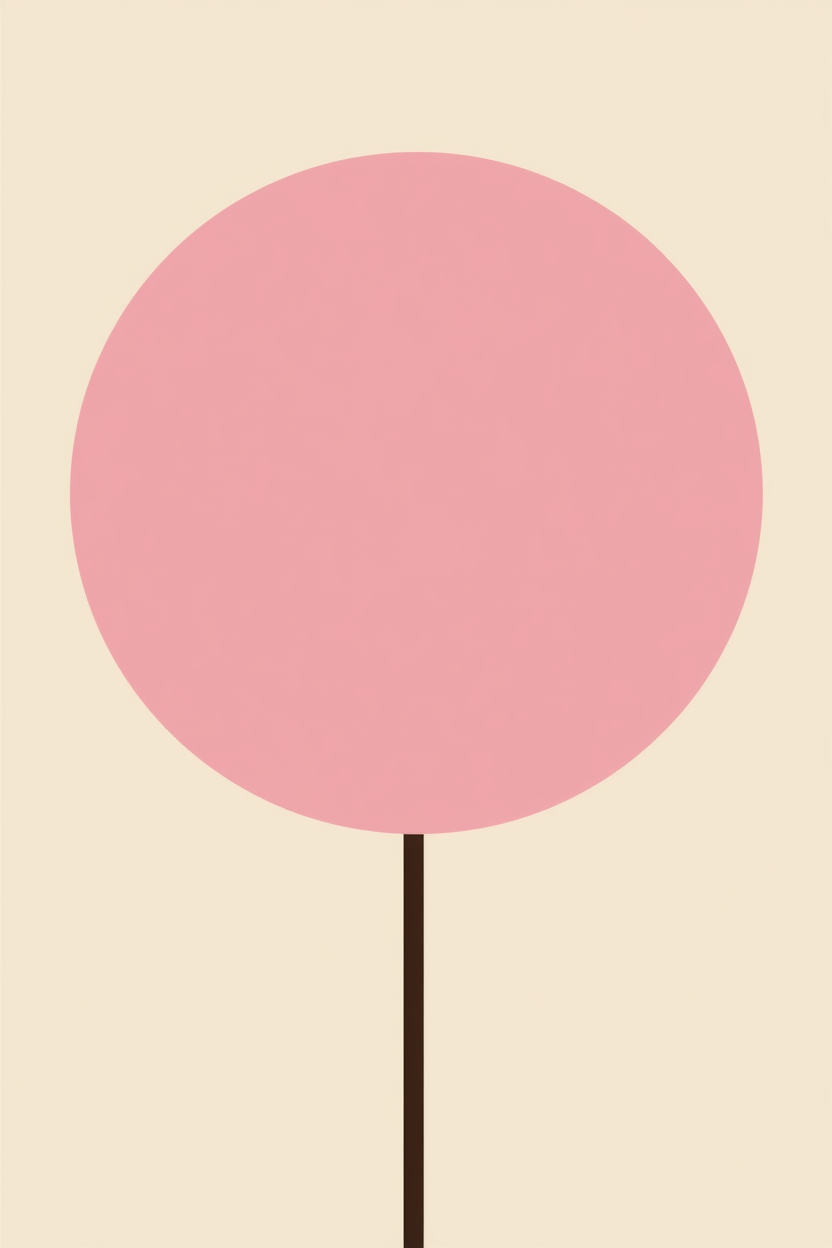 Set of 3 Round Pink Minimalist Prints – Modern Abstract Wall Art - Hakyarts