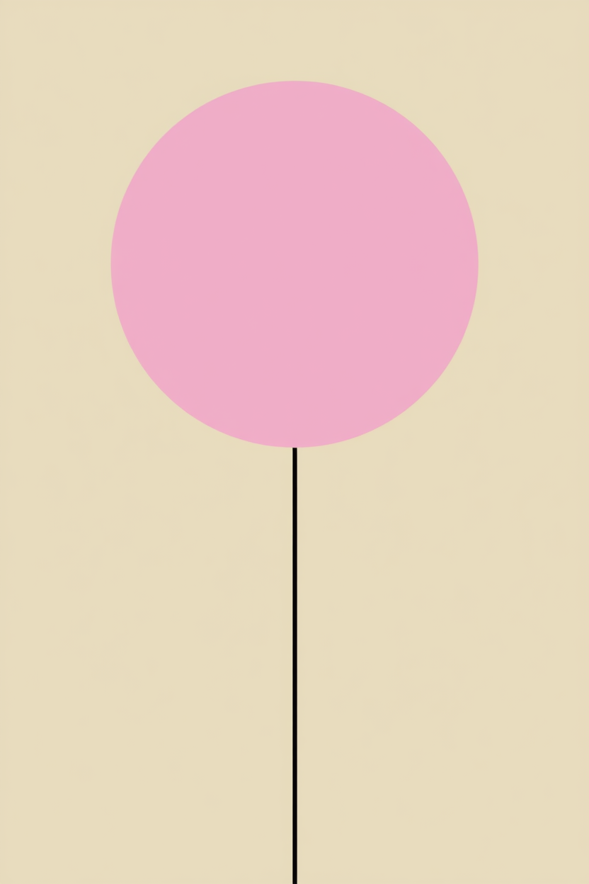 Set of 3 Round Pink Minimalist Prints – Modern Abstract Wall Art - Hakyarts